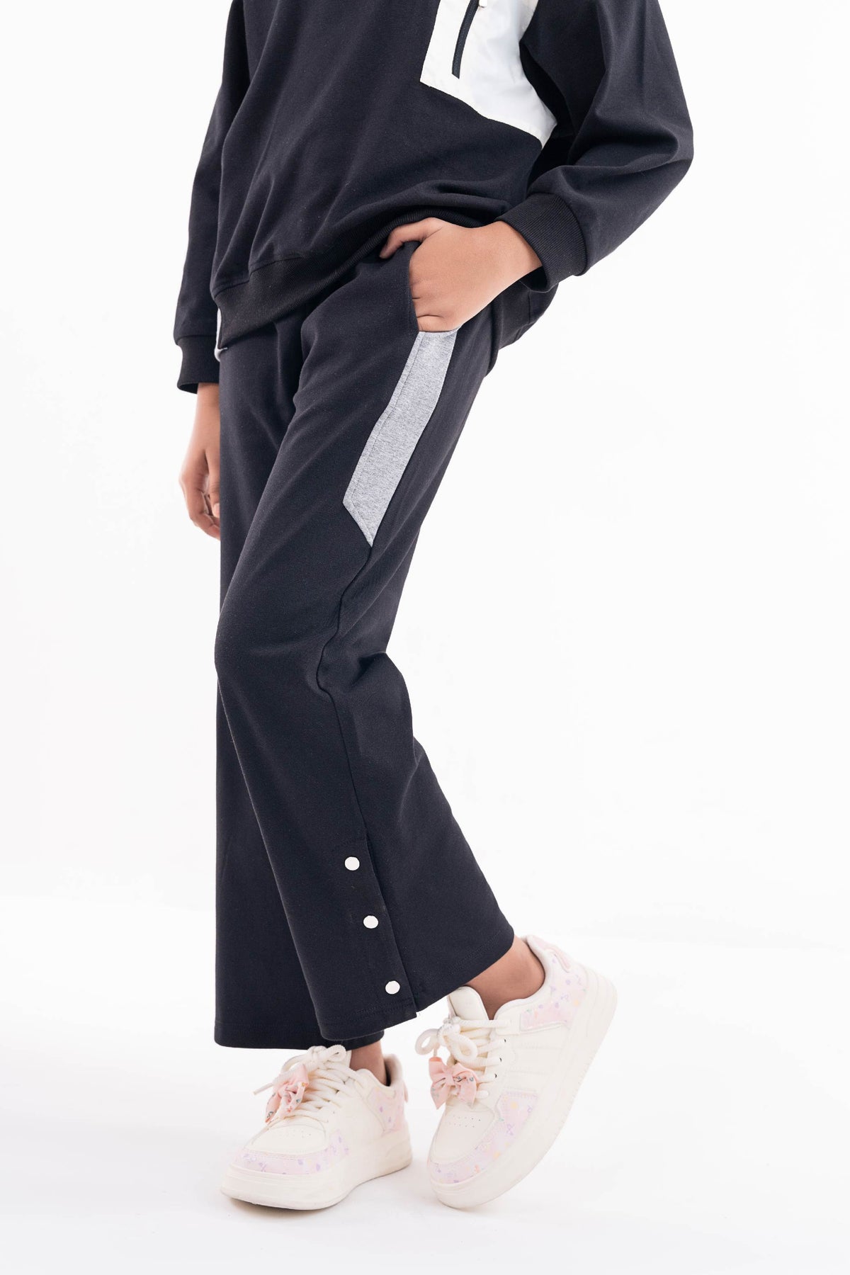 Drop Shoulder Sweatshirt Winter Girls Set