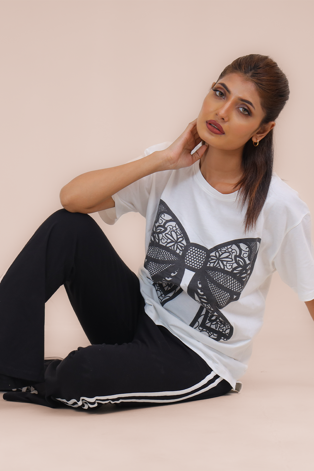 Women’s Drop Shoulder 2 Piece Outfits - Piping