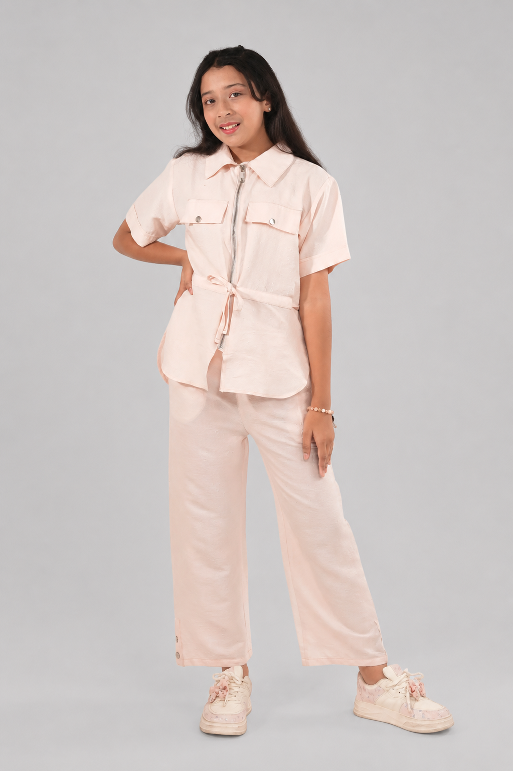 Girls Pocket Zip-Up Co-Ord Set