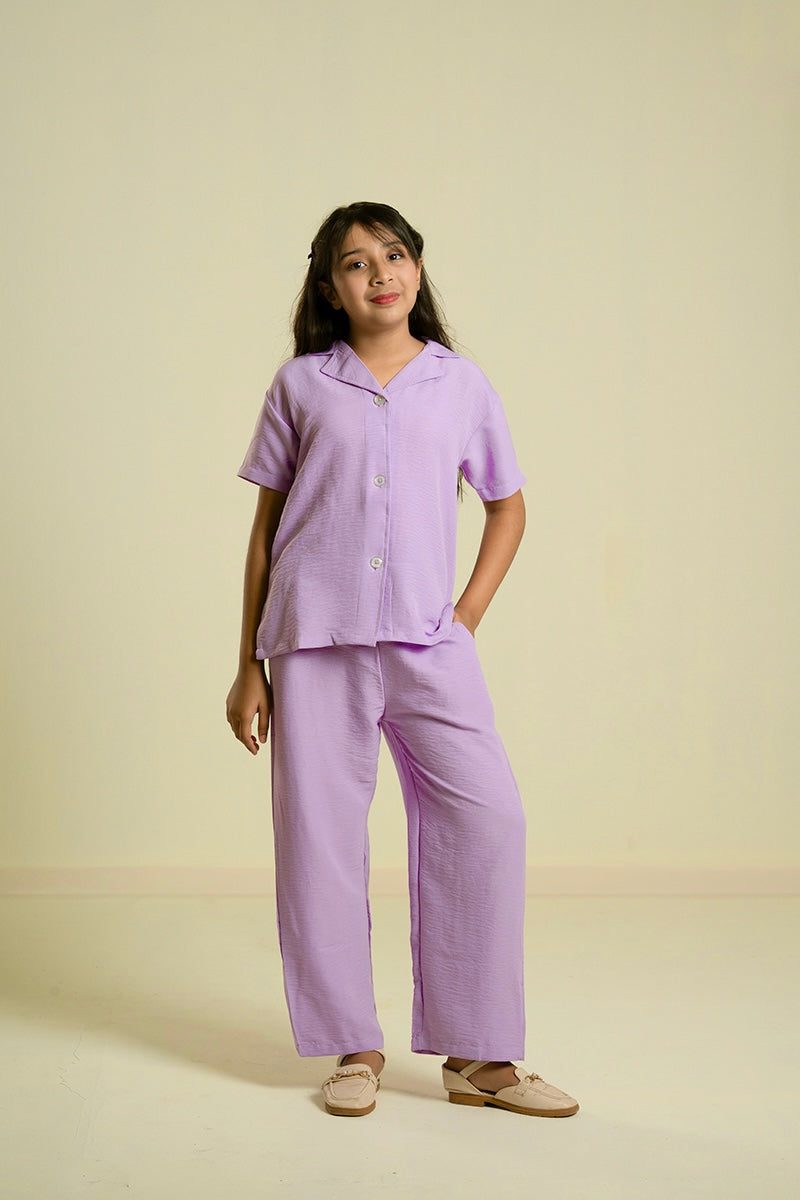 Kids Girls’ Summer Co-Ord Set – Soft Cotton Top & Pants