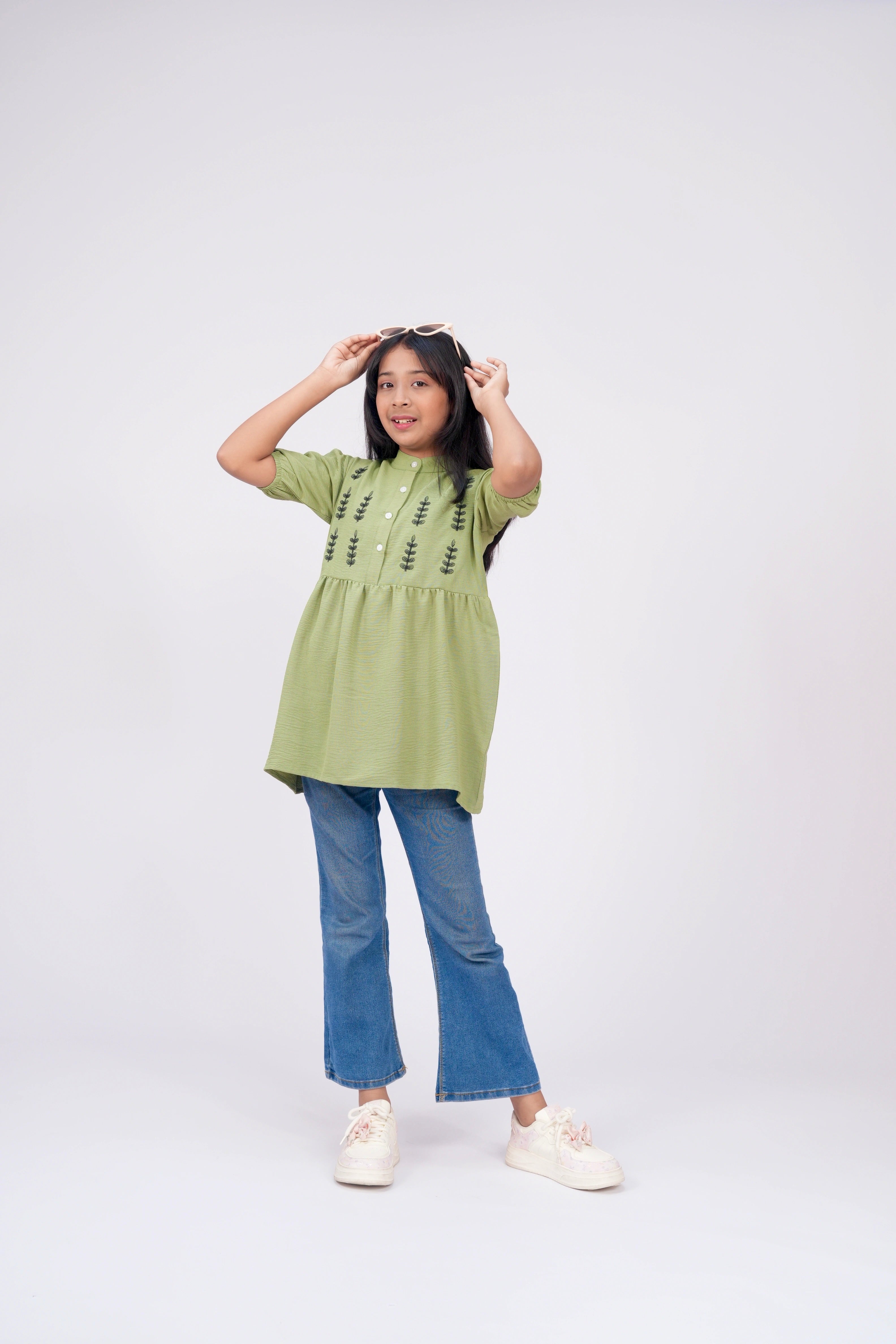 Sage Green - Summer girls Tops