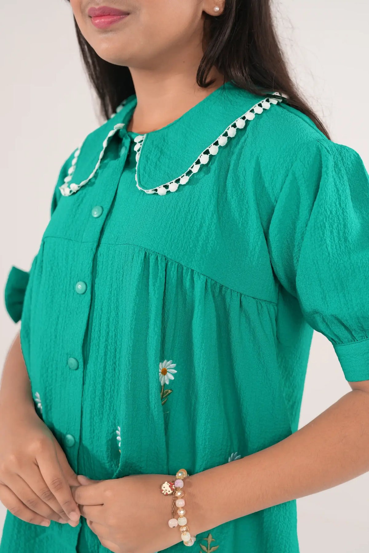 Girls Bloom embroidery Co-Ords set