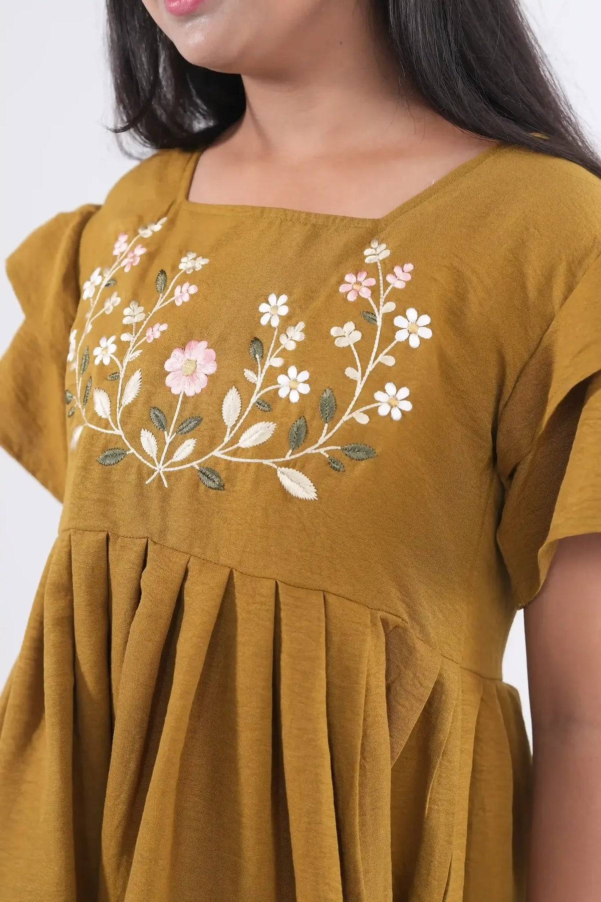 Girls Floral Embroidery Co Ord Set