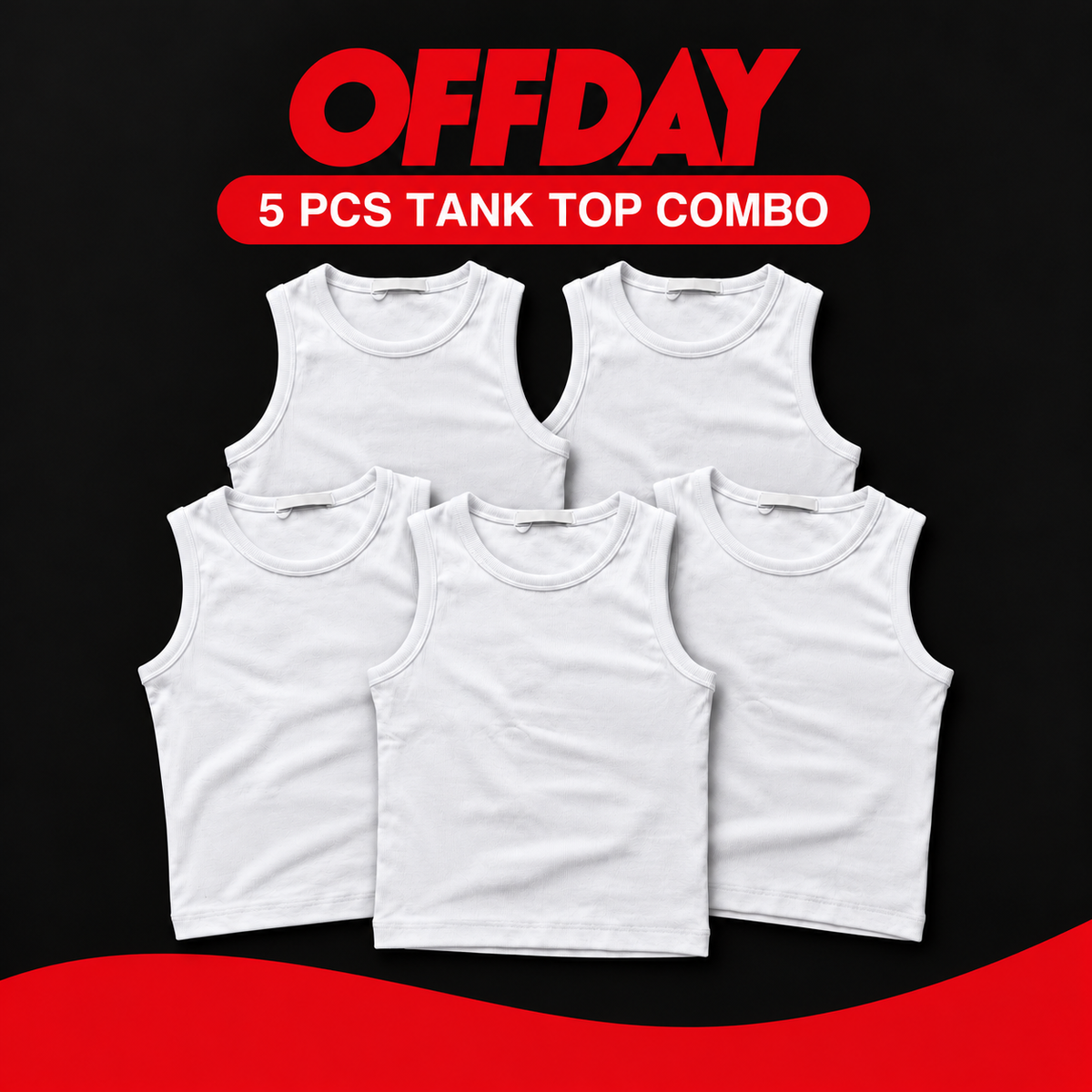 White Tank Top Combo (5 pcs)