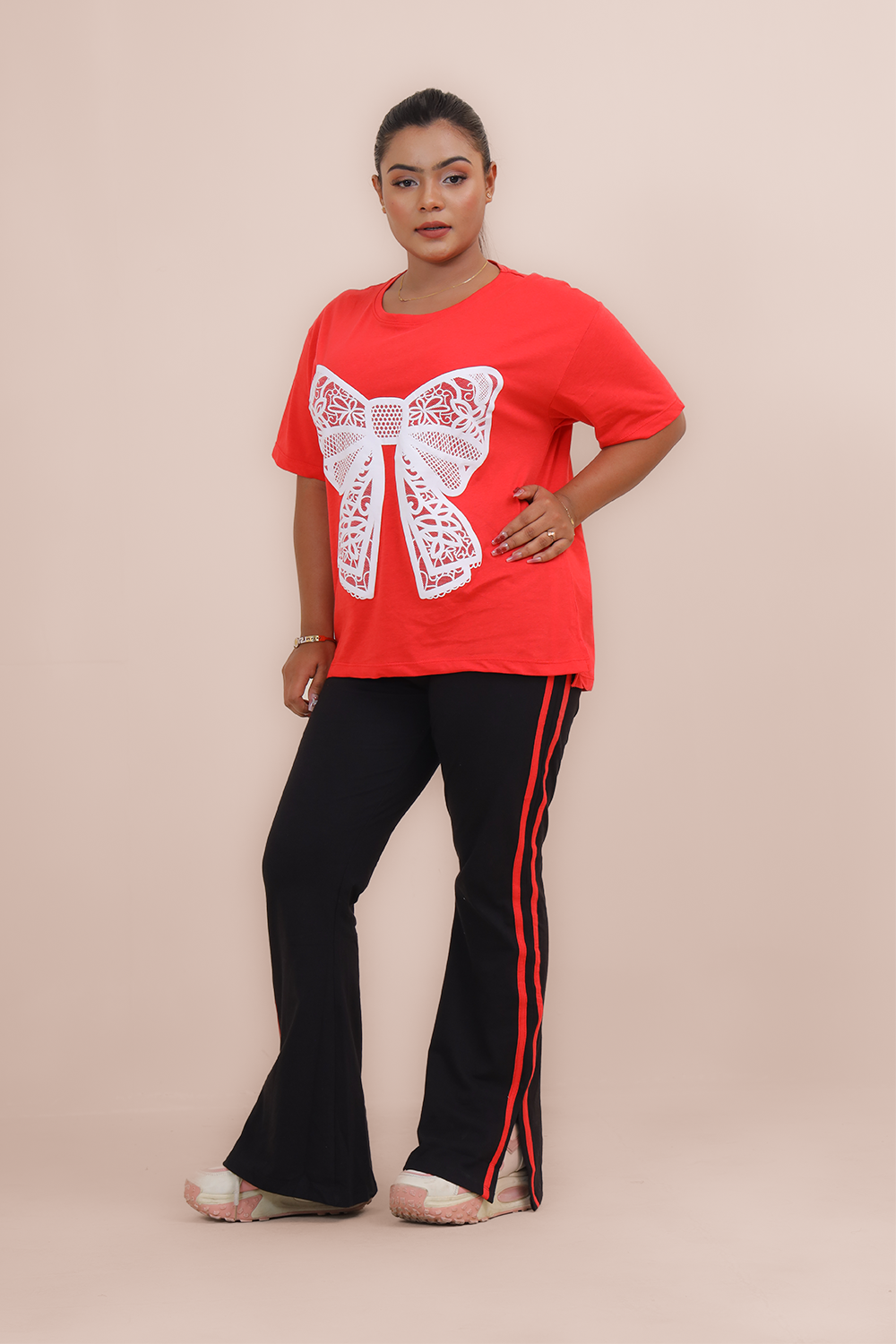 Women’s Drop Shoulder 2 Piece Outfits - Piping