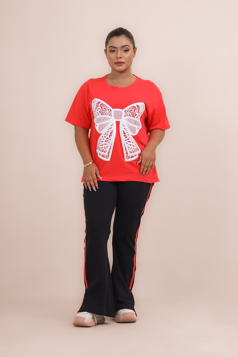 Women’s Drop Shoulder 2 Piece Outfits - Piping