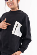 Drop Shoulder Sweatshirt Winter Girls Set