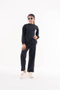 Drop Shoulder Sweatshirt Winter Girls Set