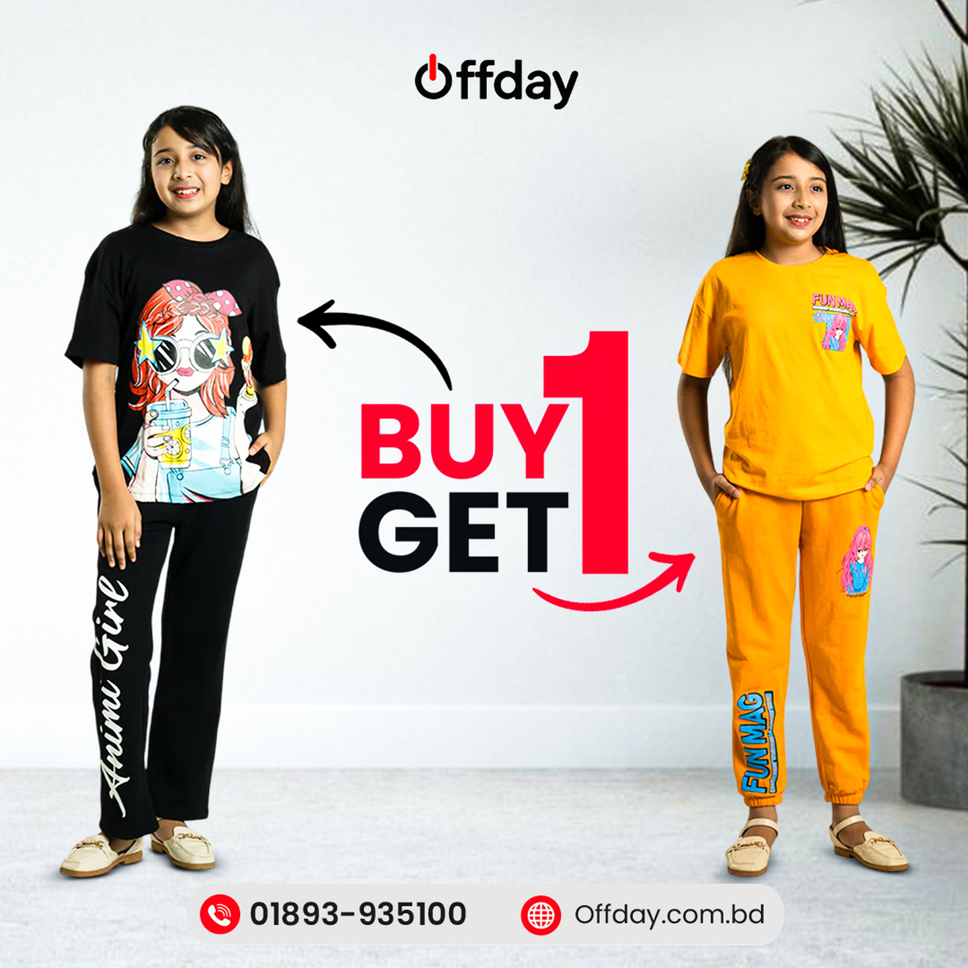 Girls 2 Piece Outfits - Animi Girl (bay 1 get 1 offer)