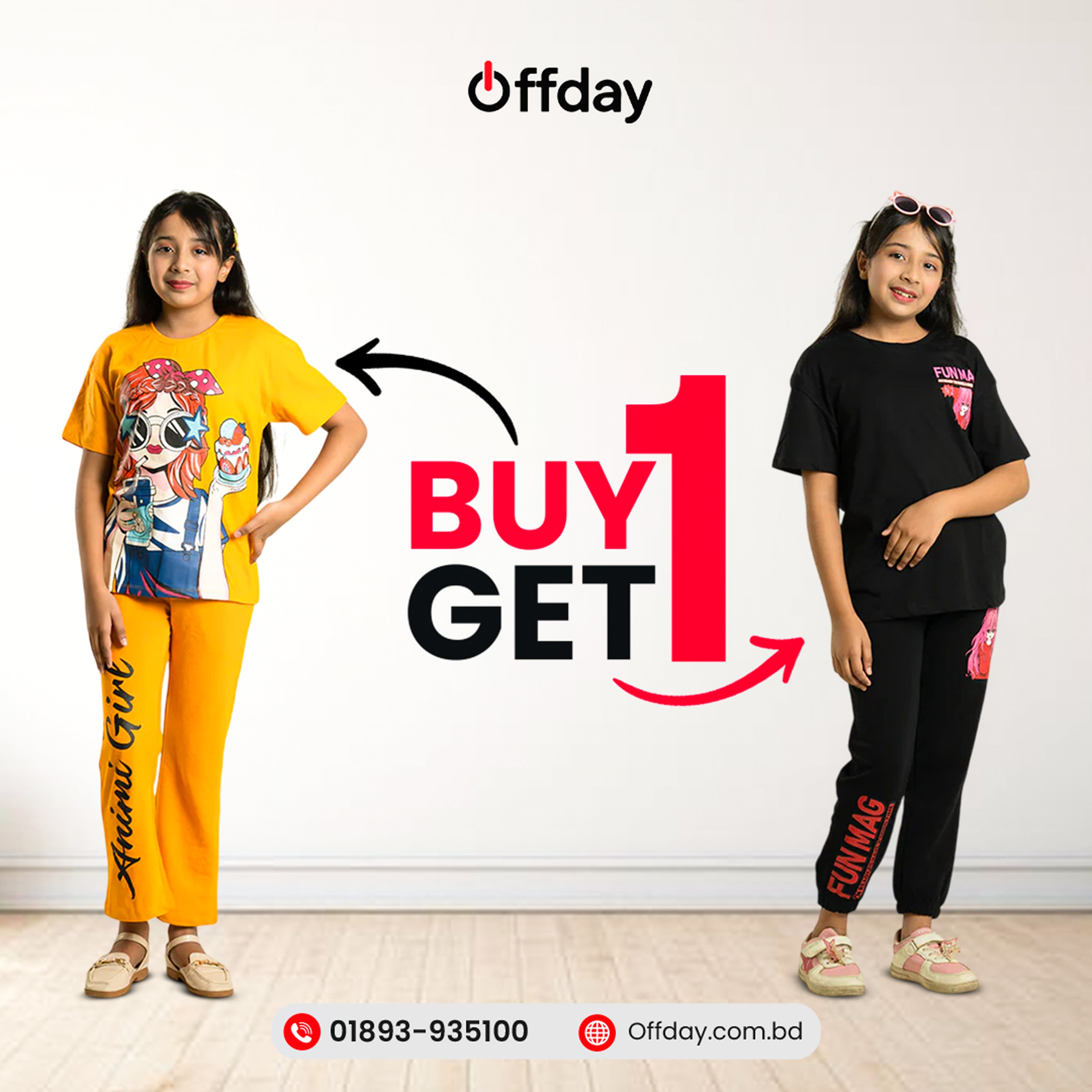 Girls 2 Piece Outfits - Animi Girl (bay 1 get 1 offer)