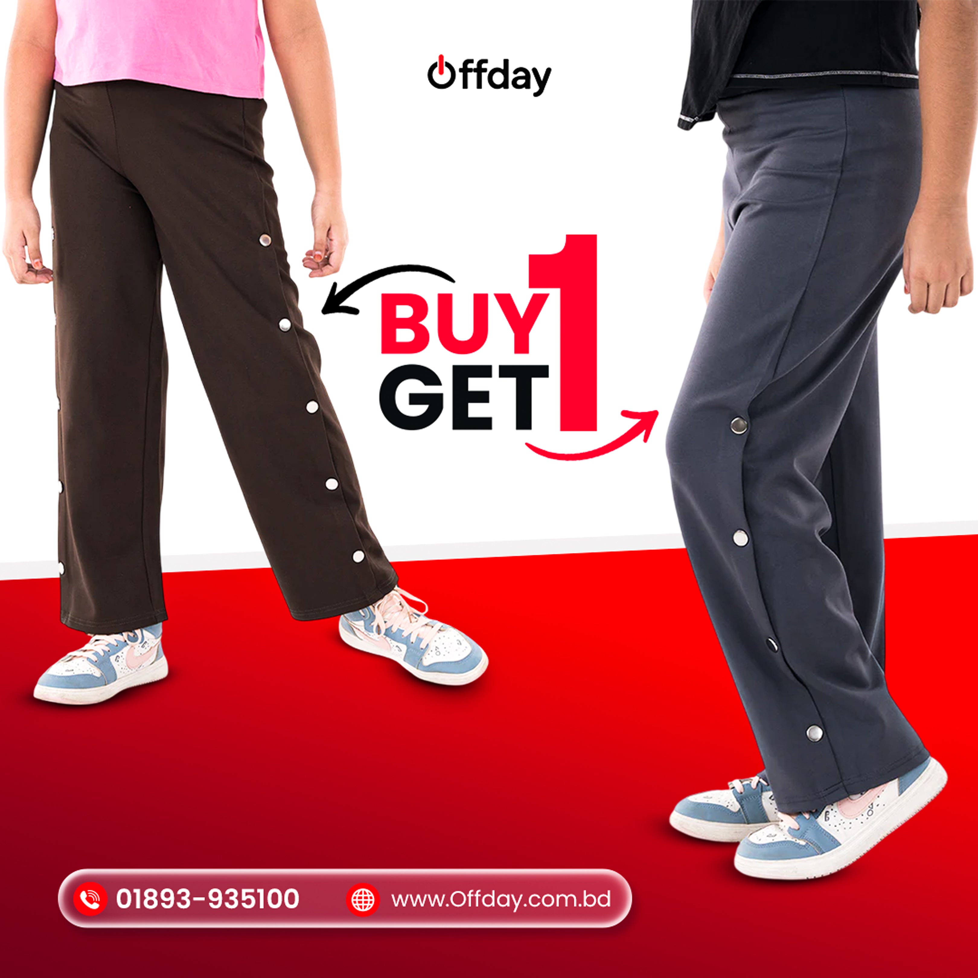 Girls Snap-Button Trouser