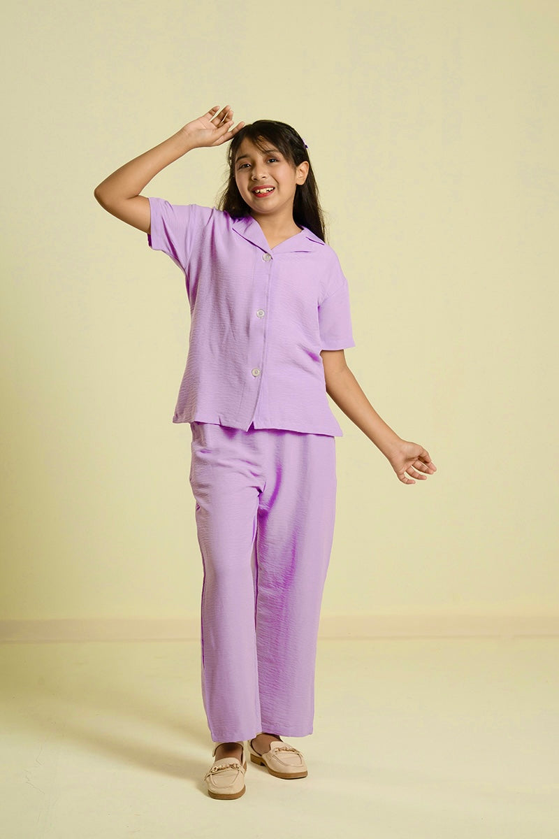 Girls’  Co-Ord Set – Soft Cotton Top & Pants