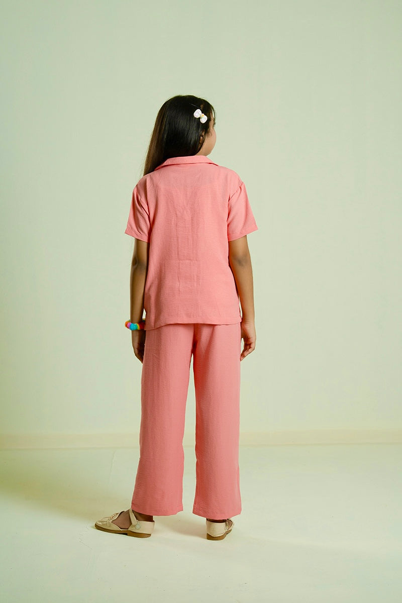 Kids Girls’ Summer Co-Ord Set – Soft Cotton Top & Pants