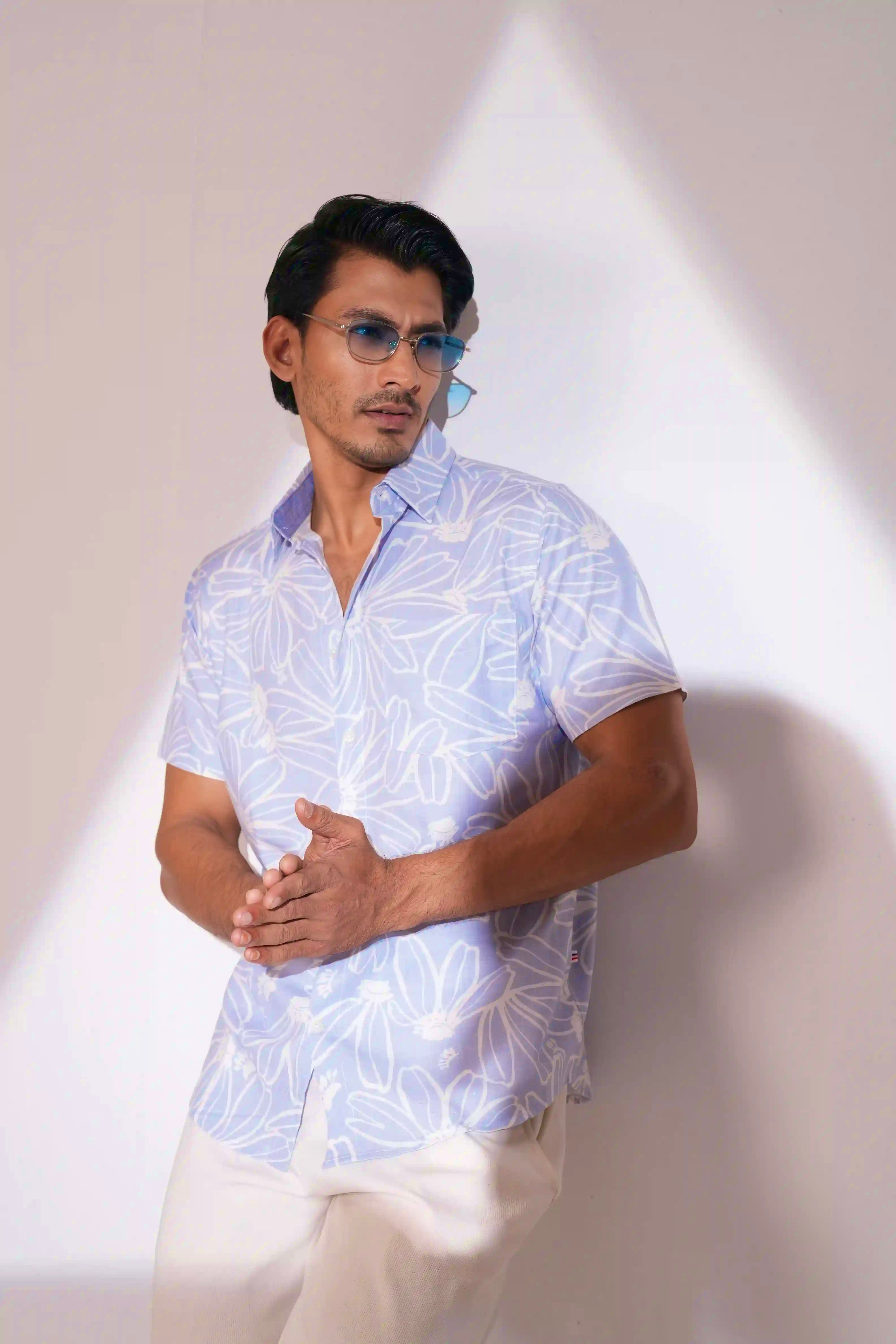 White Mist – Men’s Half Sleeve Shirt