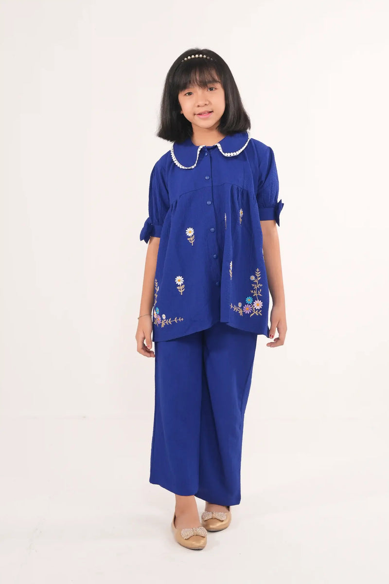 Girls Bloom embroidery Co-Ords set