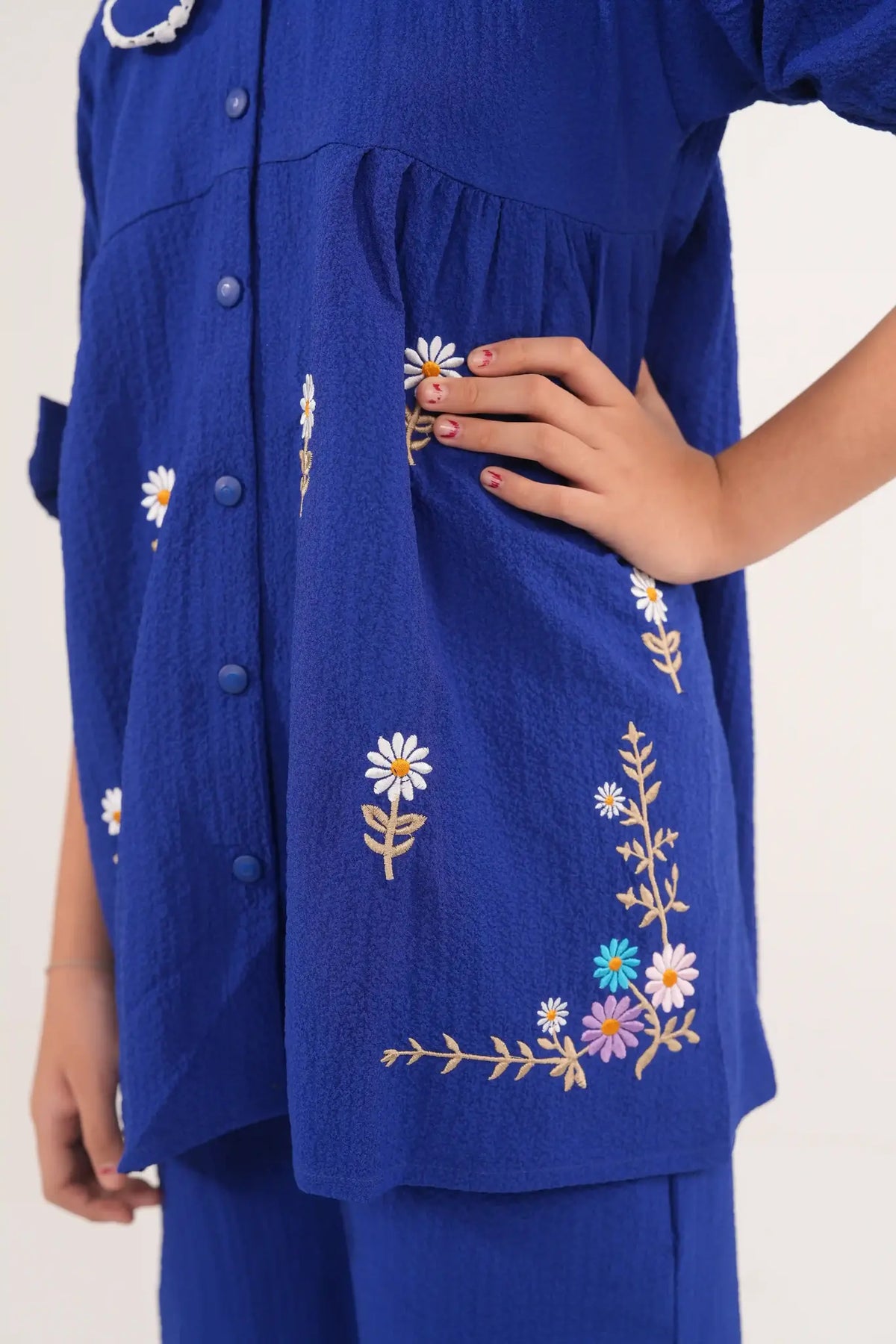 Girls Bloom embroidery Co-Ords set