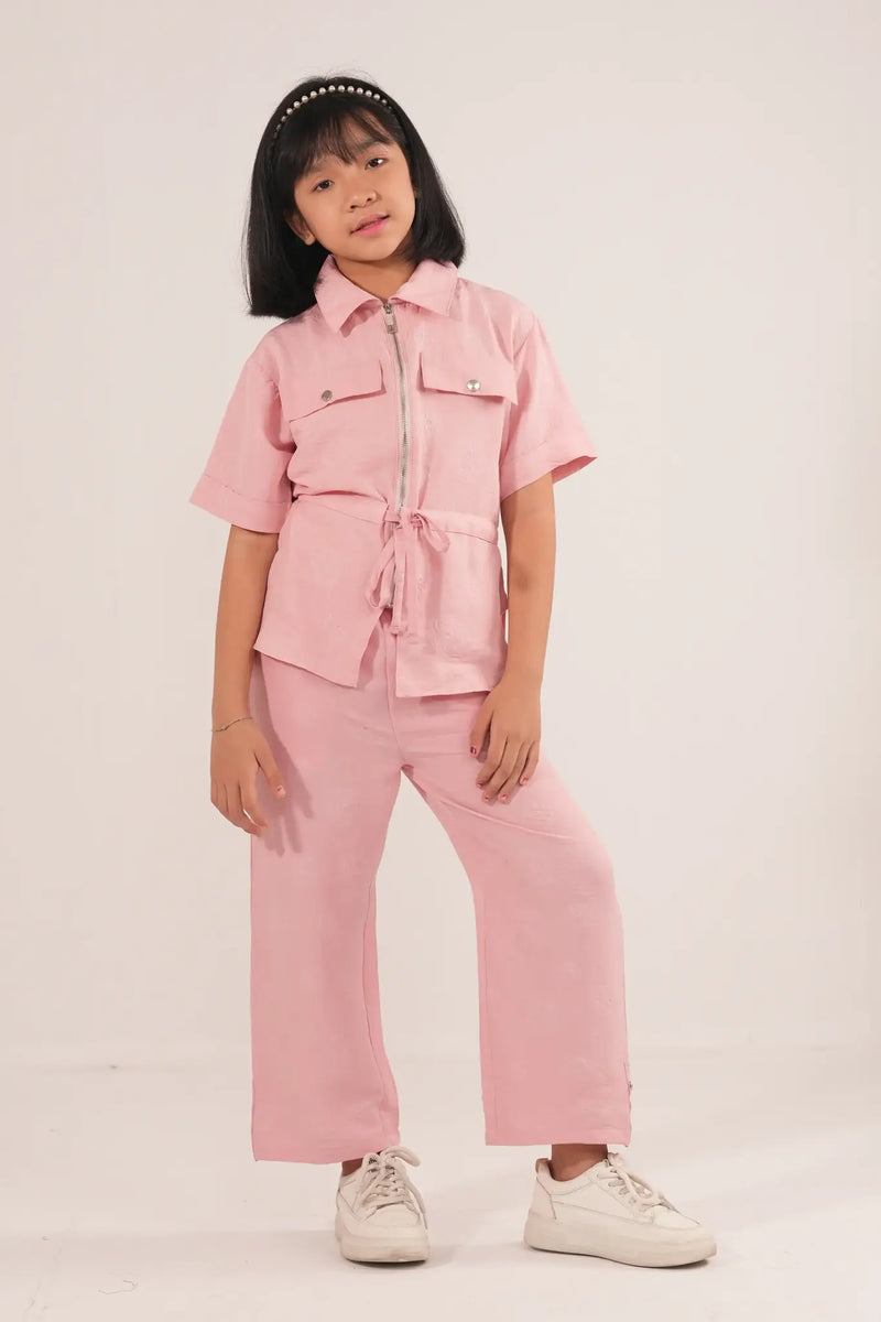 Girls Pocket Zip-Up Co Ord Set