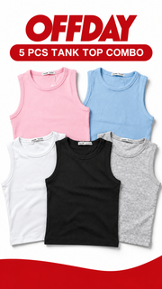 5 PCS Everyday Comfort Tank Top Combo