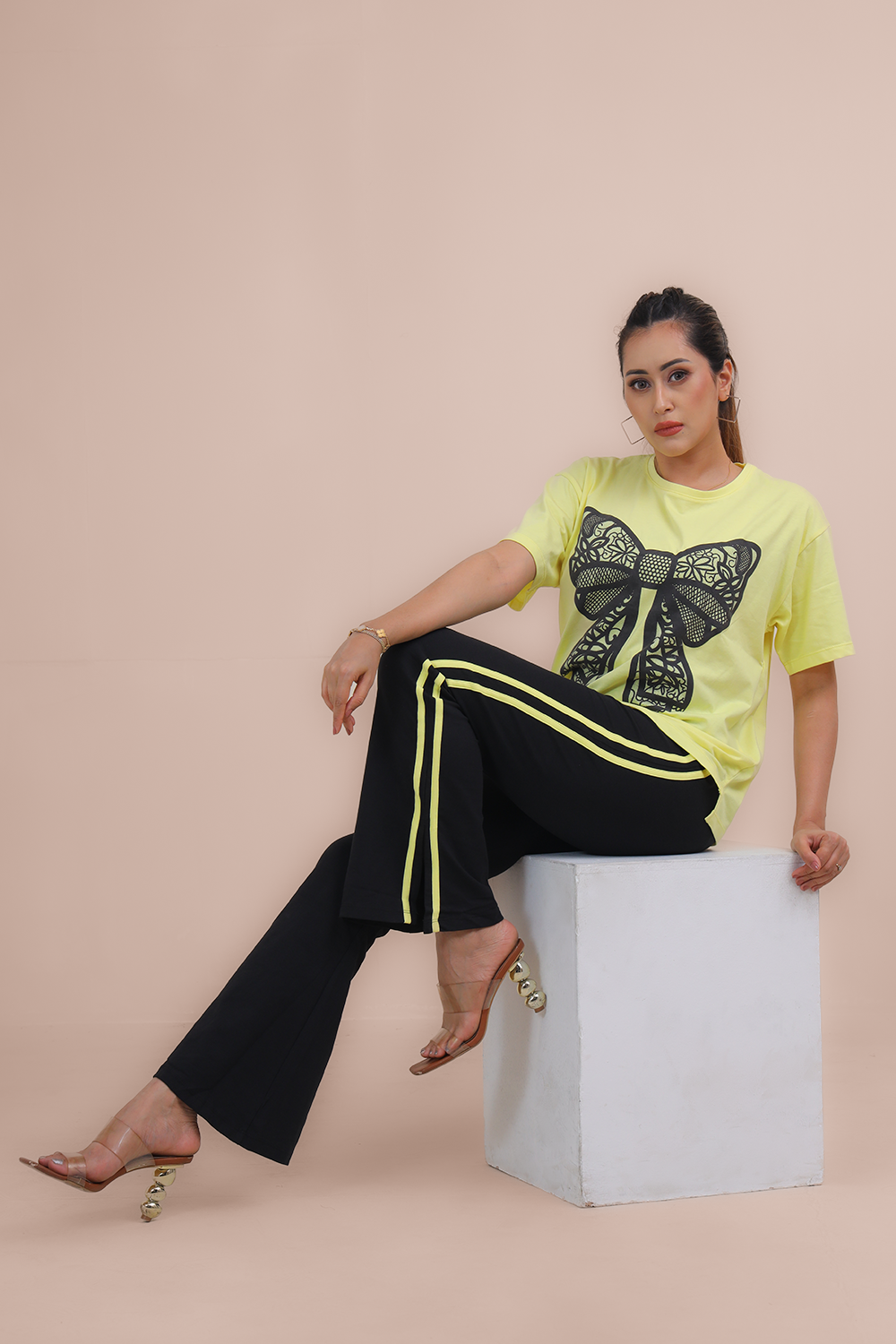 Drop Shoulder 2 Piece Outfits - Piping